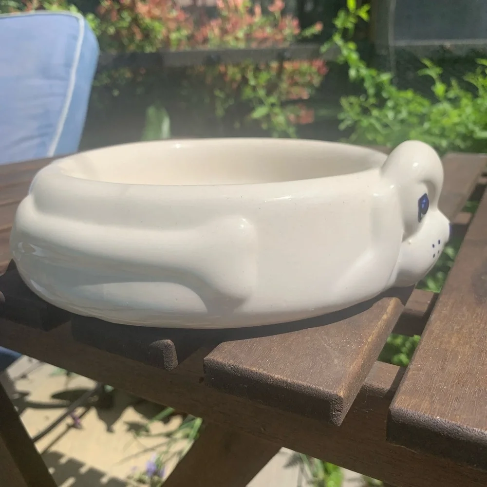 Lillian Vernon Ceramic Dog Bowl